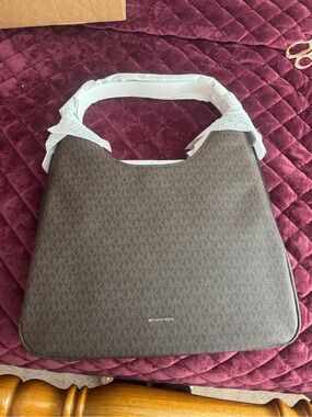 Michael Kors Brown MK Monogram Shoulder Bag